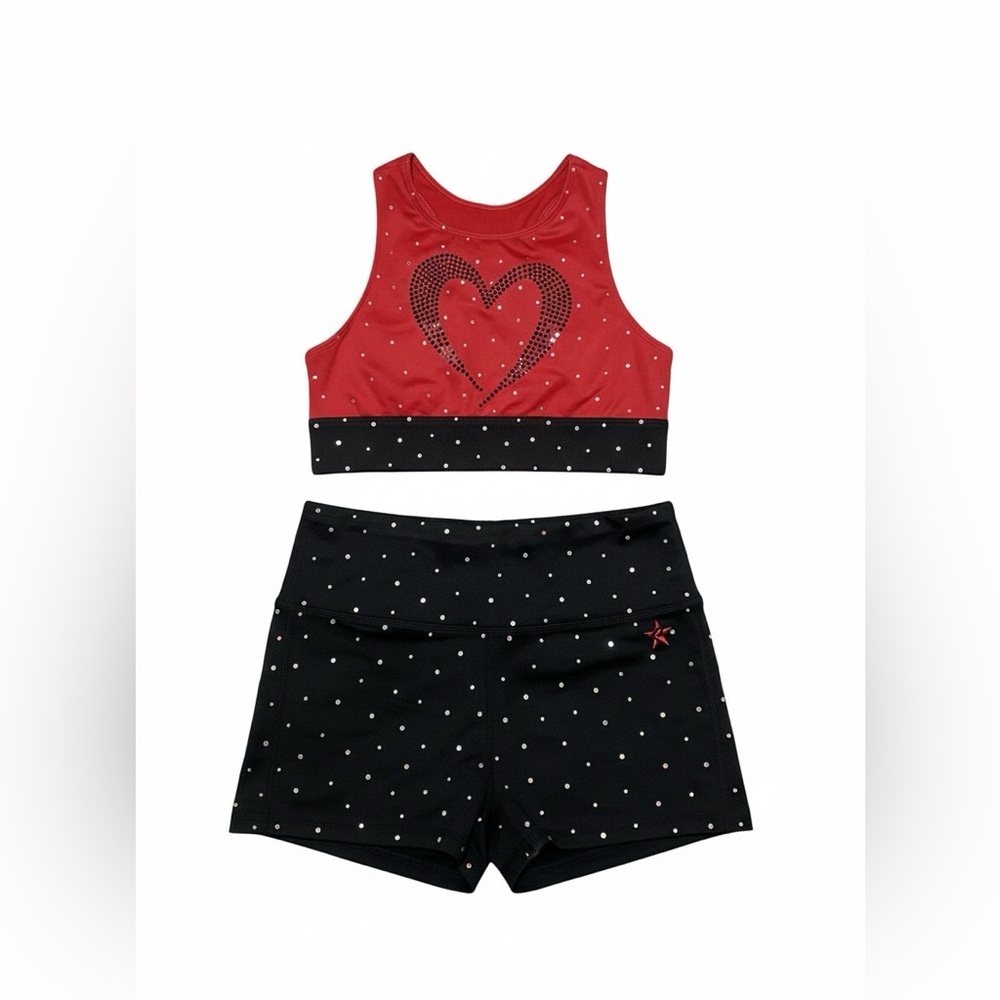 ALL-STAR REBEL ATHLETICS RHINESTONE HEARTS SET
SZ AXS
GUC